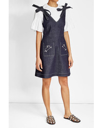 Markus Lupfer Denim Dress With Embroidery