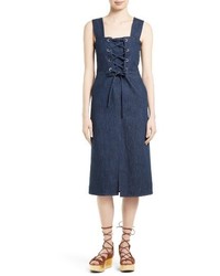 See by Chloe Lace Up Denim Dress