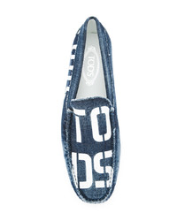 Tod's Denim Logo Loafers