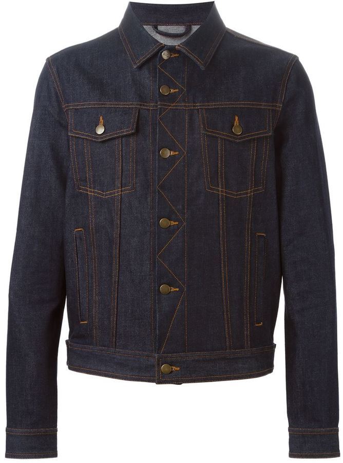 AMI Alexandre Mattiussi Denim Jacket, $229 | farfetch.com | Lookastic.com