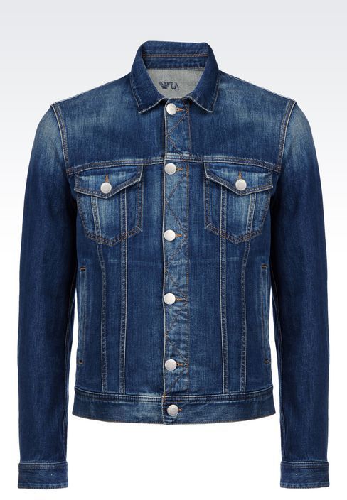 uddannelse Intensiv konsol Armani Jeans Denim Jacket, $390 | armani.com | Lookastic