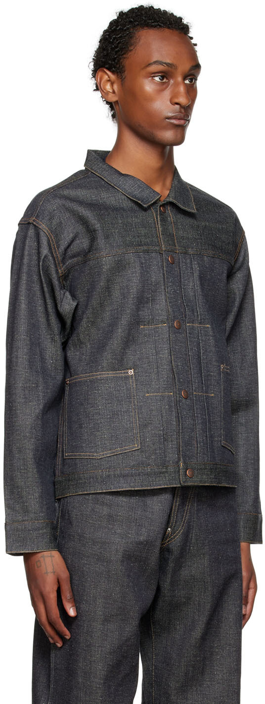 Taiga Takahashi Blue 1920s Denim Jacket, $615 | SSENSE | Lookastic