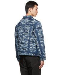 Givenchy Blue Classic 4g Rivet Denim Jacket