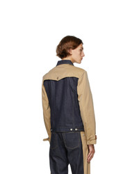 Alexander McQueen Blue Denim Gabardine Sleeve Jacket