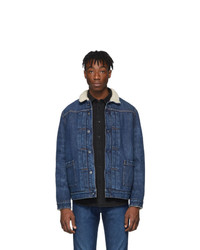 Levis Made and Crafted Blue Denim Type Ii Sherpa Trucker Jacket