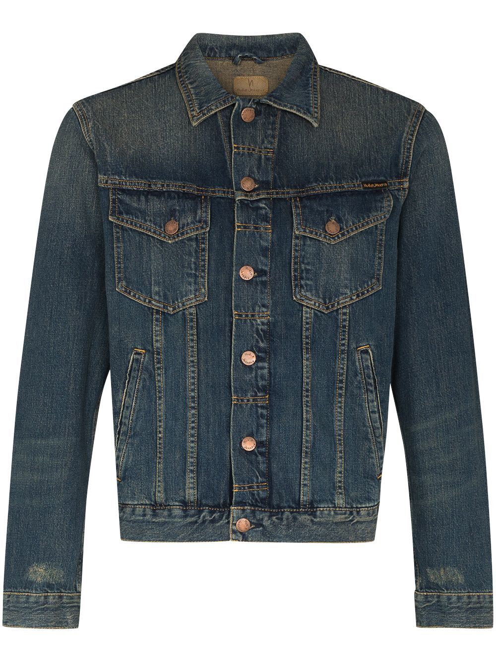 Nudie Jeans Bobby Buttoned Denim Jacket, $94 | farfetch.com | Lookastic