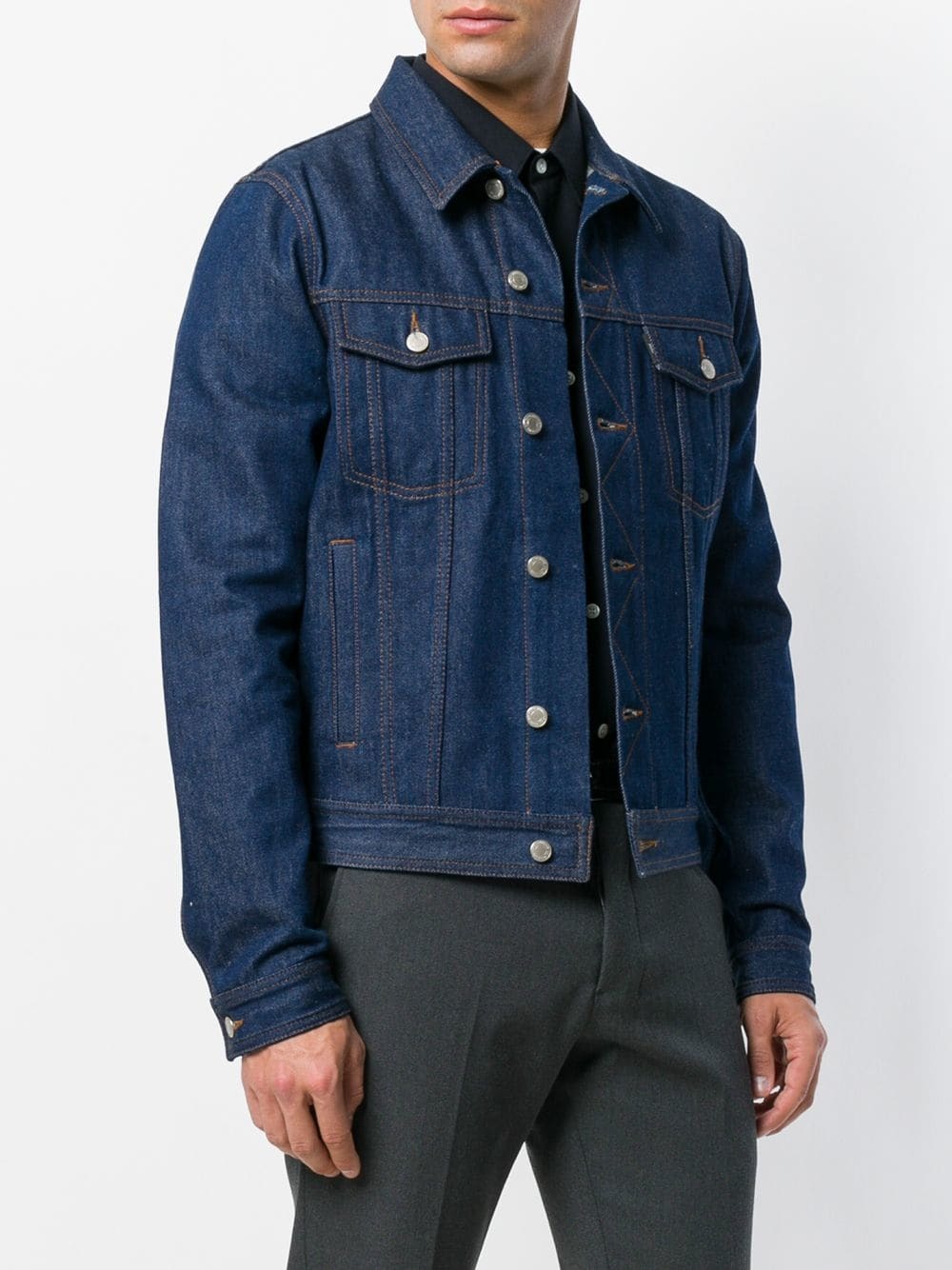 AMI Alexandre Mattiussi Denim Jacket With Ami Paris Patch, $218 