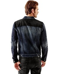 GUESS Dillon Contrast Yoke Denim Jacket In Addition Wash
