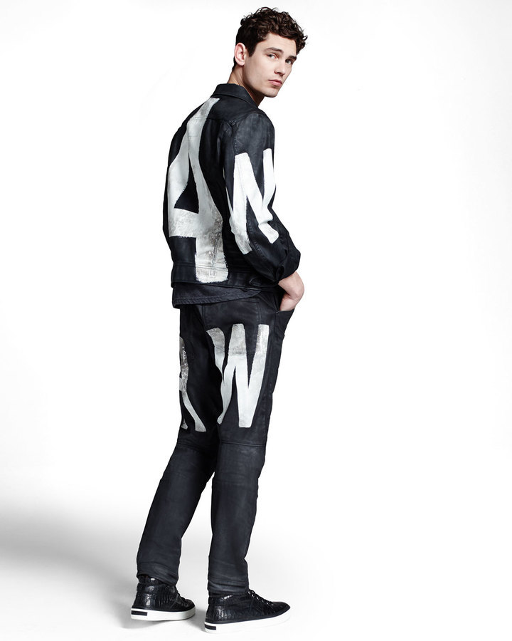 G Star G Star Raw Painted Denim Jacket 3d Dark Aged, $340 | Neiman Marcus |  Lookastic | Sweatshirts