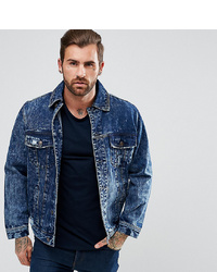 Illusive London Muscle Denim Jacket With Distressing
