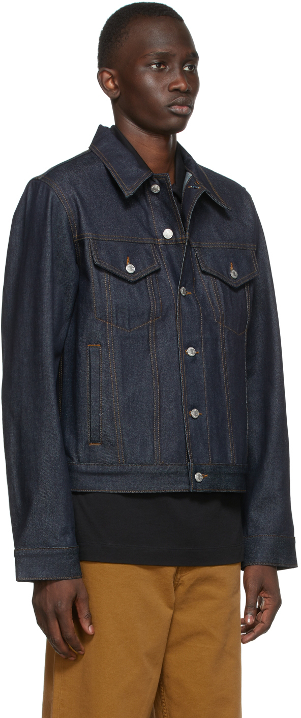 Dries Van Noten Navy Denim Jacket, $505 | SSENSE | Lookastic