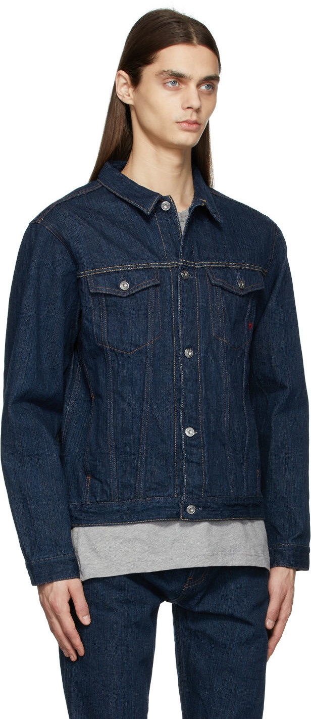 Naked & Famous Denim Navy Mij9 Tennen Ai Denim Jacket, $635 | SSENSE ...