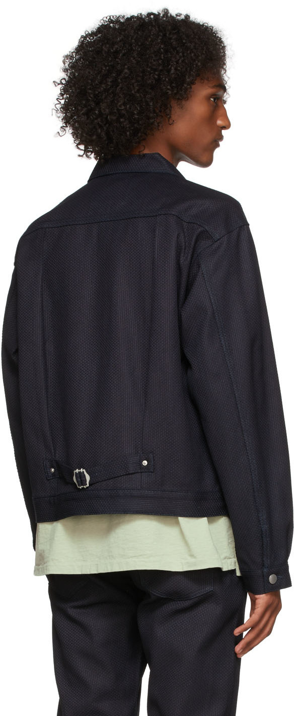 John Elliott Navy Thumper Type Ii Denim Jacket, $550 | SSENSE | Lookastic