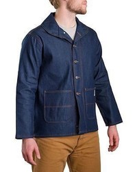 Pointer Brand Indigo Denim Shawl Collar Jacket
