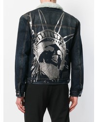 Just Cavalli Shearling Graphic Jacket