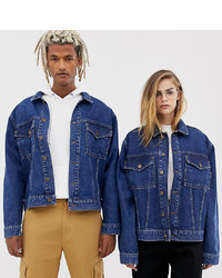 Collusion Unisex Denim Jacket With Contrast Stitching