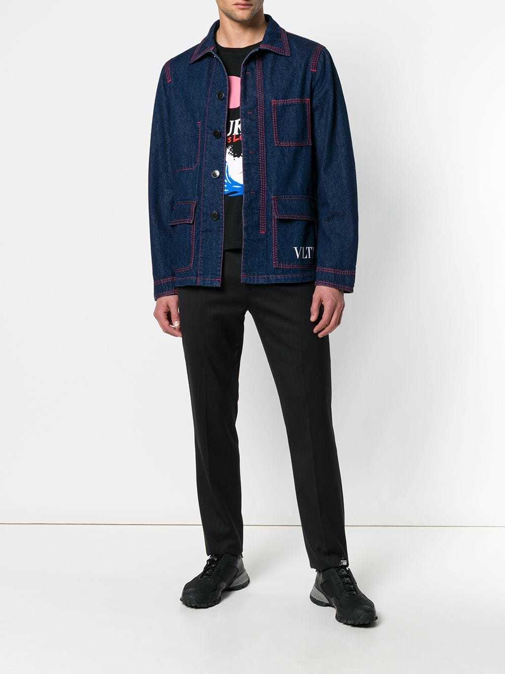 Valentino Vltn Denim Jacket, $1,350 | farfetch.com | Lookastic