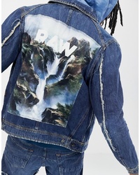 G Star X Jaden Smith D Staq Waterfall Jacket In Blue