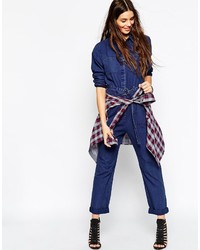 Asos Collection Soft Denim Jumpsuit With Utility Styling