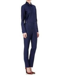Gabriela Hearst Denim Suiting Jumpsuit Blue