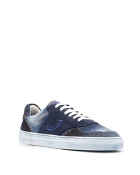 Jacob Cohen Embroidered Denim Low Top Sneakers