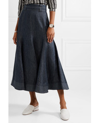 Gabriela Hearst Wytte Linen Denim Midi Skirt