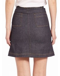 Carven Stretch Denim Mini Skirt