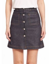 Carven Stretch Denim Mini Skirt