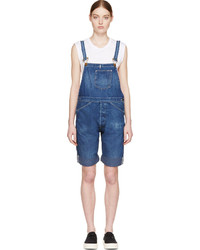 Levi's Vintage Clothing Blue Bib And Brace Youth Wear Short Overalls