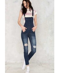 Cheap Monday Dungaree Overalls Carbon Blue