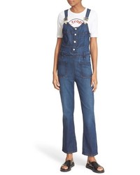 Frame Le High Cropped Overalls