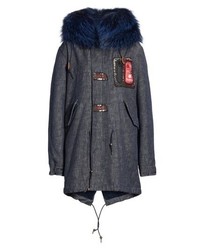 Navy Denim Parka