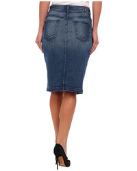 7 For All Mankind Button Front Pencil Skirt In Absolute Heritage 5