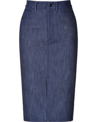 Victoria Beckham Denim High Waisted Denim Pencil Skirt