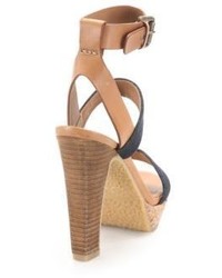 See by Chloe Edith Denim Leather Sandals