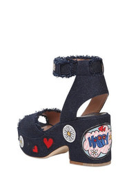 Laurence Dacade 95mm Patches Denim Sandals
