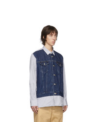 Junya Watanabe Blue And White Levis Edition Striped Shirt