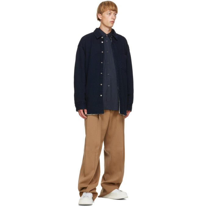 Jil Sander Blue Denim Padded Shirt, $1,715 | SSENSE | Lookastic