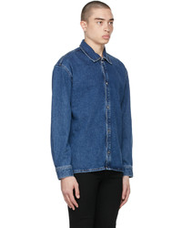 Frame Blue Organic Denim Loose Fit Shirt