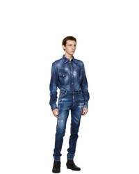 DSQUARED2 Blue Straight Western Shirt