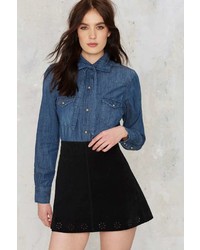 Nasty Gal Chambray You Stay Western Shirt
