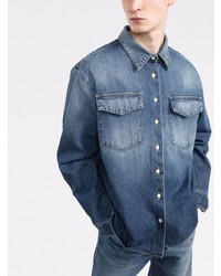 There Was One Denim Button Up Shirt