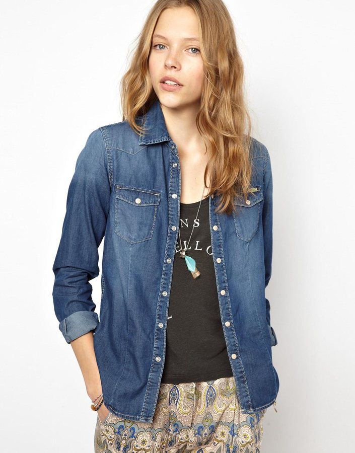 Pepe Jeans Denim Shirt 000denim, $132 | Asos | Lookastic