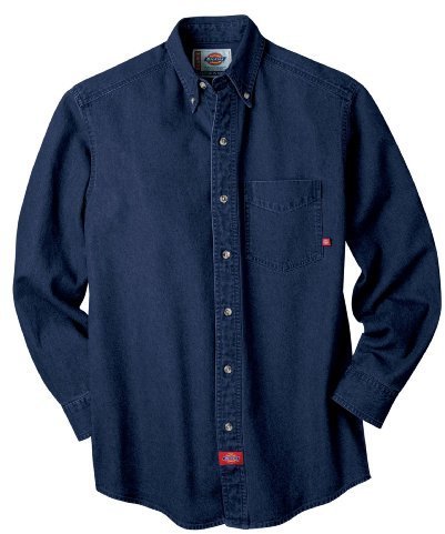 sejle Smadre desinficere Dickies Long Sleeve Denim Work Shirt, $19 | Amazon.com | Lookastic