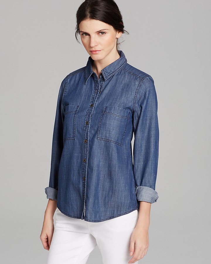 Eileen Fisher Classic Collar Denim Shirt | Where to buy & how to wear