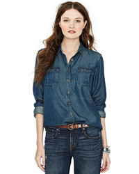 Fossil Annette Chambray Military Shirt