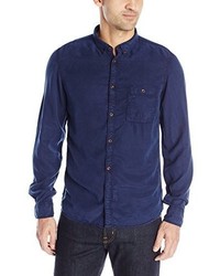 French Connection Workwear Tencel Long Sleeve Button Down Denim Shirt