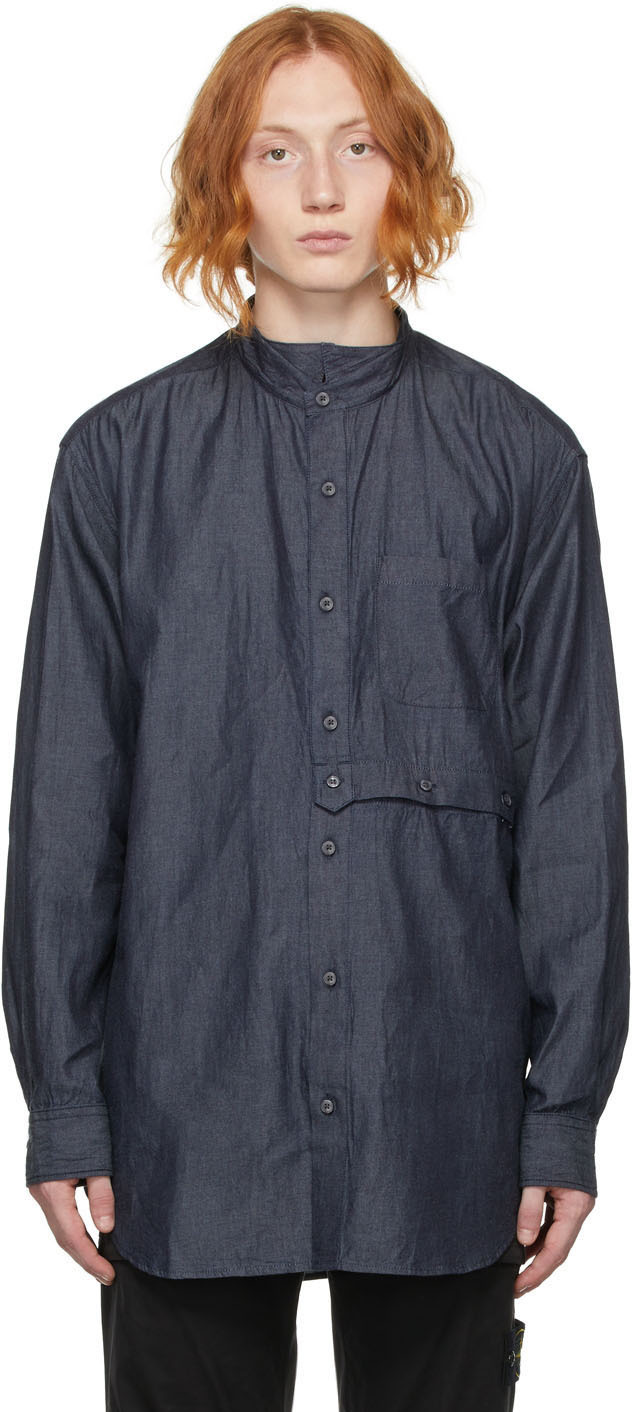 RANDT Indigo Denim Rt Shirt, $290 | SSENSE | Lookastic