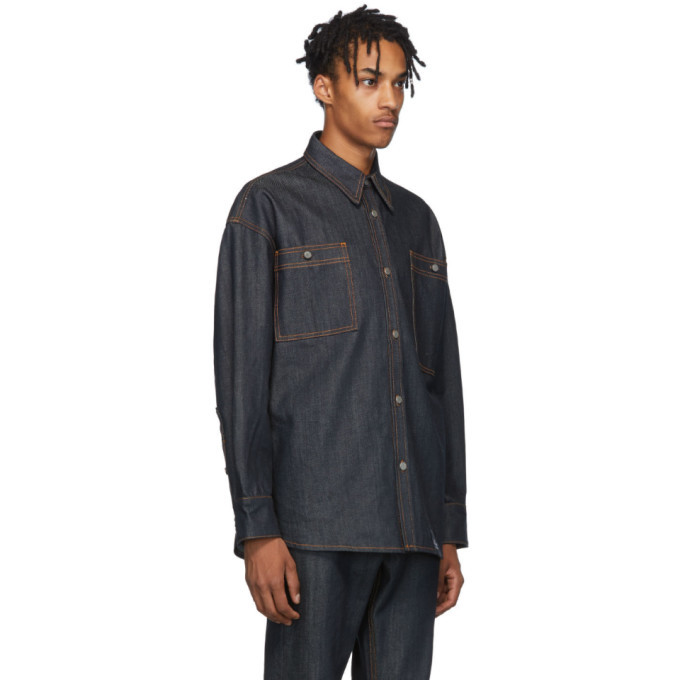 S.R. STUDIO. LA. CA. Indigo Unlimited Denim Oversized Shirt, $421 ...