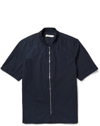 Nonnative Rancher Slim Fit Washed Cotton And Linen Blend Shirt